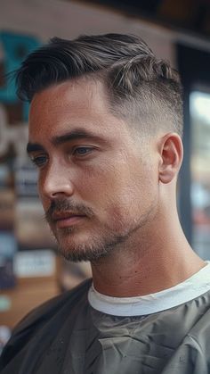 Classic Crews: 24 Timeless Cuts for Men's Grooming Old Money Haircut Men, Old Money Haircut, Men Style Inspiration, Black Beard Styles, Long Crew Cut, Men Old Money, Side Part Haircut, Mens Haircuts Short Hair