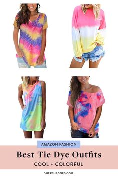 Shop #Amazon fashion's hottest tie dye looks to rock out this summer!  #Amazon #Amazon fashion #Amazon fashion finds #tiedye #tie-dye #tiedyeshirts tie dye, cute tie dye outfits, rainbow tie dye, tie dye background, tie dye designs, tie dye dress, tie dye fashion, tie dye hoodies, tie dye ideas, tie dye outfits, tie dye patterns, tie dye sweatshirt, tie dye t shirts Tie Dye Ideas, Sweatshirt Tie Dye, Diy Tie Dye Techniques, Dye Techniques, Dye Patterns, Diy Tie, Tie Dye Fashion, Tie Dye Techniques, Teen Outfits