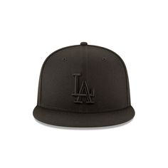 the los angeles dodgers'new era 59fifty fitted cap is shown in black