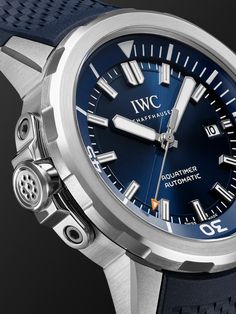 Find IWC SCHAFFHAUSEN Aquatimer Expedition Jacques-yves Cousteau Automatic 42mm Stainless Steel And Rubber Watch on Editorialist. IWC SCHAFFHAUSEN's special-edition 'Aquatimer' watch is dedicated to the legacy of French Naval officer, researcher and conservationist Jacques-Yves Cousteau. Built with a robust stainless steel case that houses a 30120 automatic movement, this Swiss-made reference is water-resistant up to 30 bar and has a unidirectional rotating bezel for precise timekeeping. It's fi Iwc Aquatimer, Jacques Yves Cousteau, Naval Officer, Iwc Schaffhausen, Iwc Watches, Latest Watches, Crystal Watches, Rubber Watches, Chronograph Watch Men