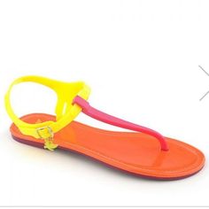 Nwt See Pix For Detail Pvc Thong Style Adjustable Ankle Strap Some Sizes May Not Have A Box #50 Adjustable Pink Jelly Sandals For Beach, Jelly Sandals, Neon Color, Orange Pink, Pink Orange, Color Orange, A Box, Pink And Orange, Jelly