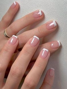 Short Fake Nails, Nagel Tips, Girls Nails, French Tip Nails, Manicure E Pedicure, Nail Accessories, Square Nails, Nail Kit