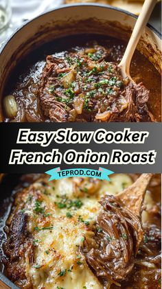 an easy slow cooker french onion roast recipe