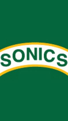 the logo for sonic's restaurant, which is located in front of a green background