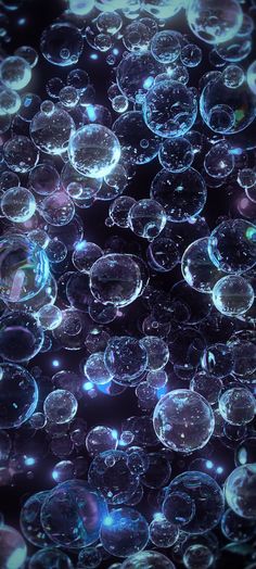 many bubbles are floating in the air