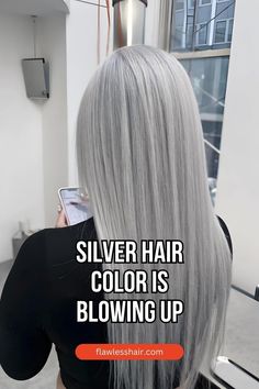 Silver Blonde Platinum Hair Color Ideas Icy Blonde, Hair Styles Grey, Silver Blonde Hair Dye, Gray Blonde Hair, Platinum Silver Hair, Silvery Blonde Hair, Icy Blonde Hair Color, Icy Hair, Italian Dinners