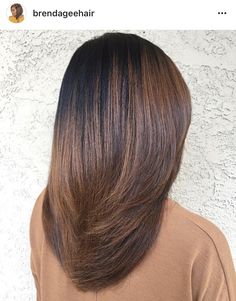 Ombre Silk Press, Balayage Silk Press, Nia Long Hairstyles, African American Hair Color Ideas, Mid Length Hair With Layers Black Women, Auburn Highlights For Dark Brown Hair, Medium Hair Long Layers, Fall Hair Colors Black Women, Layers Balayage