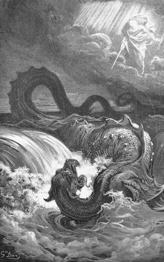 an octopus attacking another creature in the ocean, vintage engraved engraving stock photo - 1389782