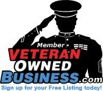 a man in uniform saluting for the veterans owned business sign up for your free listing today