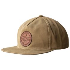 DIXIE RESERVE Clothing Vintage Cap With Leather Patch, Brown 5-panel Snapback Hat With Leather Patch, Brown Leather Patch Snapback Hat With Curved Bill, Vintage Brown Snapback Hat With Flat Bill, Brown Six-panel Hat With Logo Patch, Brown Curved Brim Snapback Hat With Leather Patch, Brown Leather Patch Snapback Hat, Vintage Six-panel Snapback Hat With Logo Patch, Vintage Brown Baseball Cap With Curved Bill