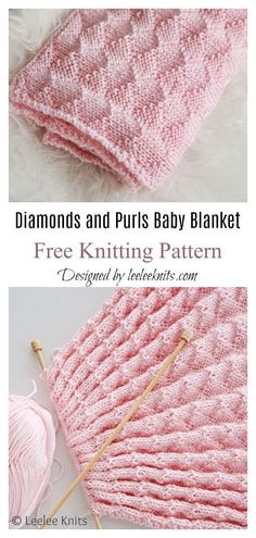 Diamonds and Purls Baby Blanket Free Knitting Pattern startknittingfreepatterneasyknittingpatternsknittingblanket Baby Blanket Pattern Free, Baby Blanket Knitting Pattern Easy, Baby Blanket Knitting Patterns, Easy Blanket Knitting Patterns, Knit Baby Blanket Pattern, Easy Knit Baby Blanket, Knit Baby Blanket Pattern Free, Free Baby Blanket Patterns, Baby Blanket Patterns