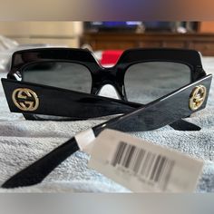 All Black, Absolutely Brand New Never Used Gucci Sunglasses. Original Price: $505 Willing To Negotiate The Price. Designer Polarized Sunglasses For Party, Designer Party Sunglasses With Polarized Lenses, Designer Square Frame Sunglasses For Party, Luxury Gucci Sunglasses For Evening, Designer Sunglasses With Gradient Lenses, Accessories Brand, Gucci Sunglasses, Gucci Accessories, Gucci Black