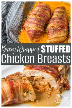 Grilled Stuffed Chicken With Cream Sauce, Chicken Breast Breakfast Ideas, Ruth Chris Stuffed Chicken, Bacon Wrapped Stuffed Chicken Breast, Easy Stuffed Chicken Breast, Stuffed Chicken Recipes, Bacon Wrapped Stuffed Chicken