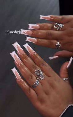 Pride Nails Designs, The Life I Want, Pride Nails, Life I Want, French Tip Acrylic Nails