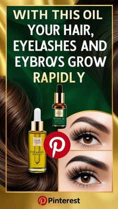 With This Oil Your Hair, Eyelashes And Eyebrows Grows Rapidly Oil Your Hair, Eyelashes And Eyebrows, How To Grow Eyebrows, The Mirror, Hair Looks, Eyebrows, Eyelashes, The Way, Mirror