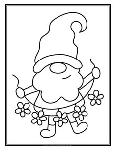 an image of a cartoon character with flowers in his hand and a santa hat on