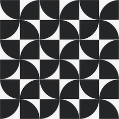 an abstract black and white pattern with circles on the bottom, as well as squares in the middle