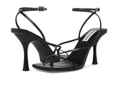 Steve Madden Annie - Women's Shoes : Black : China Be it office events or wedding parties, the Steve Madden Annie perfectly complements any outfit without letting you lose comfort. Steve Madden Women&amp,#39,s Steve Madden Womens Synthetic leather upper and lining. Strappy heeled sandal Lightly padded synthetic footbed. Stiletto heel design Buckled closure on the ankle strap. Open square toe Open square toe. Buckle closure at ankle strap BULLET POINT1: Steve Madden Womens, BULLET POINT2: Strappy Square Toed Heels, Black Strappy Sandals Heels, It Office, Black Strappy Sandals, Steve Madden Heels, Prom Heels, Black Strappy Heels, Black Shoes Women, Strappy Sandals Heels