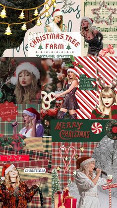 christmas collage with many different pictures and words