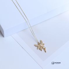 14k Gold Angel Fairy Butterfly Necklace,Gift Ideas For Loved Ones Friendship Good Luck Chain Charm For Women And Girls Monsini NoelJewelry ❤❤【Materials & Specifications:】 - 14K gold pendant charm and Chain - Chain thickness is 0.9mm Necklace dimensions are ❤❤pendant including handle Length :2.00cm (0.78in) ❤❤pendant Width :1.4cm(0.55in) ❤❤【Available in 4 different chain lengths】 42 cm (16.5 in) 44 cm (17.3 in) 46 cm (18.1 in) 48 cm (18.8 in) ❤❤Gold Color Option : Yellow Gold,Rose Gold White Whimsical Yellow Gold Jewelry For Gifts, Whimsical Yellow Gold Jewelry Gift, Fairy Style Gold Jewelry For Gift, Necklace Gift Ideas, Fairy Butterfly, Beautiful Gold Necklaces, Gold Angel, Valentine Day Love, Butterfly Necklace