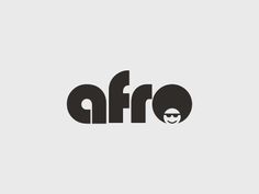 the word afro with an image of a man's face in black and white