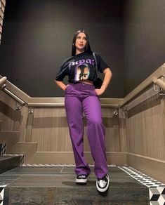 Purple Pants Outfit, Outfits Con Jeans, Latina Fashion Outfits, Fiesta Outfit, Trouser Outfits, Purple Pants, Trendy Summer Outfits, Causual Outfits, Outfit Goals