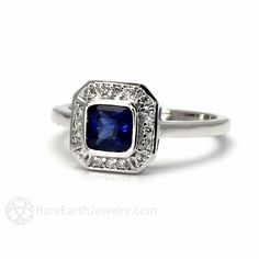 The Asscher cut I've always wanted!  Art Deco Sapphire Ring Vintage Blue Sapphire Engagement Ring Asscher Cut 14K or 18K Gold Blue Gemstone Ring by RareEarth on Etsy https://www.etsy.com/listing/218932602/art-deco-sapphire-ring-vintage-blue Engagement Ring Asscher, Sapphire Ring Vintage, Asscher Engagement Ring, Asscher Cut Engagement Rings, Gorgeous Wedding Rings, Art Deco Sapphire Ring, Vintage Sapphire Ring, Blue Sapphire Jewelry, Emerald Ring Vintage