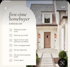 the first - time homebuyer checklist is here to help you find your dream home