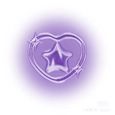 a purple heart with stars in the middle