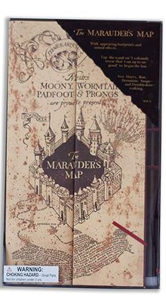 the maradors map from harry potter's book, which is on display