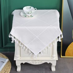 PRICES MAY VARY. SIZE GUIDE: This small square embroidered tablecloth is 24x24 inch (60x60 cm). There may be a slight deviation due to manual tailoring. As the size guide shown, it's recommended for small square tables from 8x8 inch to 16x16 inch, such as patio tables, coffee tables, tea tables, bedside tables, accent tables, garden tables and other tables or furniture as long as they fit the rustic table cloth, with a droop length about 4 to 8 inches. TASSEL DESIGN: The linen tablecloth with em Coffee Table Cloth, Farmhouse Tablecloths, Coffee Table Cover, Checkered Fabric, Farmhouse Small, Nightstand Decor, Farmhouse Fabric, Square Tablecloth, Table Pads