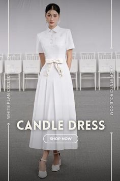 White Plan  Candle Dress