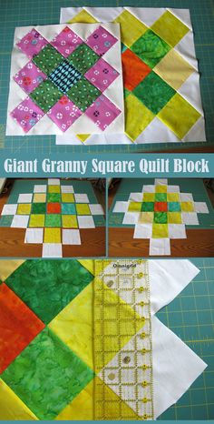 the blocks are being made to look like they have been quilted together with different colors