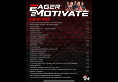 the back cover of an advert for edger motivate, which is designed to