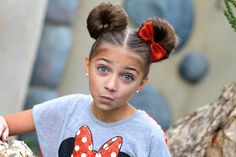 Halloween Hairstyle Minnie Mouse Ears Disney Hairstyles, Disney Hair, Hair Bun Tutorial, Crazy Hair Days, Back To, Minnie Mouse Ears, Crazy Hair, Hair Dos