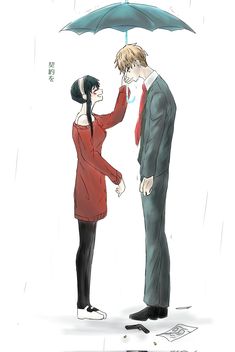 two people standing under an umbrella in the rain