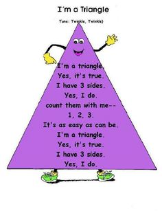 a purple triangle with the words i'm a triangle on it