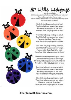 the little ladybug poem is featured in this page for children's book