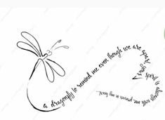 a drawing of a dragonfly with words written on it