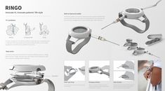 brochure design for ringo medical device, with instructions and pictures on it