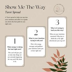 the four steps to show me the way tarot spread and how to use it