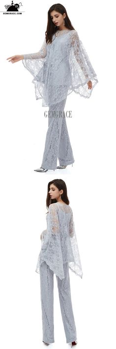 Classy Grey Lace Wedding Guest Formal Dress Outfit Trousers With Lace Cape Ref#EZ15XP at GemGrace. #MotheroftheBrideDresses Shop now to get $10 off. Pro custom-made service for wedding dress, formal dress. View Mother of the Bride Dresses,Wedding Guest Dresses for more ideas. Click to shop now! #BuyableMotheroftheBrideDresses Formal Dress Outfit, Wedding Guest Formal Dress, Outfit Trousers, Mother Of The Bride Looks, Wedding Guest Formal, Lace Cape, Dresses Lulus, Grey Lace, Affordable Dresses