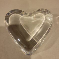 Great Shape. Baccarat Heart Shaped Paperweight. Perfect For Valentine's Day. Glass Heart, Tan Brown, Heart Shapes, Valentine's Day, Valentines Day, Valentines, Glass