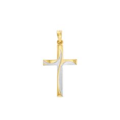 14K Two Tone Gold Religious Cross Charm Pendant, Vintage Gold Cross Pendant Necklace, Perfect Baptism Gift for Him/Her, Dainty Pendant ✅ PENDANT SPECIFICATIONS:  * Single Sided * Height: 0.91 in. (23 MM) * Width: 0.59 in. (15 MM) * Type: Religious/Cross * Bale Size (mm): 4.5 ✅ PREMIUM 14K GOLD:  Our jewelry is crafted from durable high quality materials, gems, and stones; hand-stamped for authenticity as well as FTC law approved. Unlike cheap costume jewelry, our long lasting jewelry is easy to Cheap Gold Cross Charm Necklaces, Cheap Cross Pendant Charm Necklaces, Cheap Jewelry Charms With Cross Pendant, Cheap Cross Pendant Jewelry Gift, Cheap Charms Jewelry With Cross Pendant, Gold Pendant Jewelry, Religious Cross, Dainty Pendant, Gold Cross Pendant