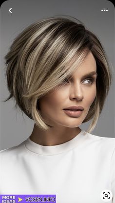 Dark Brown Stacked Bob, Choppy Bob Hairstyles Straight Hair, Wedge Bob Haircut Medium, Deconstructed Bob Haircuts, Balayage Hair For Short Hair, Fall 2024 Bob Haircut, Choppy Bob Hairstyles For Fine Hair Short Styles, Round Bob With Bangs, Short Bobs 2024