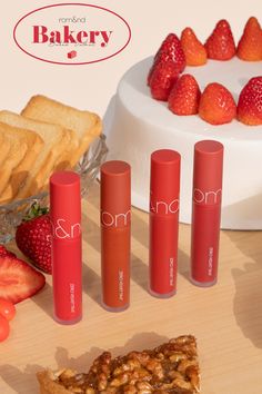 Cake Red Velvet, Bright Lip, Bright Lips, Women Lipstick, Berry Cake, Ripe Fruit, Brick Colors, Fancy Makeup, Korean Cosmetics