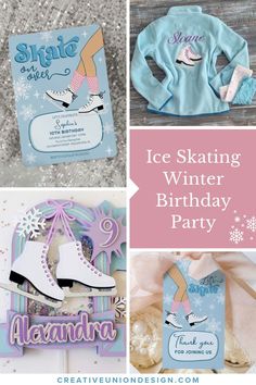 Ice skating Birthday Party Theme! This playful illustration of a figure skater’s twirling legs in cozy pink socks, delicate snowflakes drifting through the air, and sparkling icy accents set the perfect, whimsical tone for your ice skating girl birthday celebration. Shop ice skating themed birthday invitations, signs, cake toppers, favors, gifts, decorations, balloons, thank you cards and more. Ice Skating Party Decorations, Ideas For Your Birthday, Winter Birthday Party Ideas, Ice Skating Birthday Party, Ice Skating Winter, Skating Birthday Party, Winter Birthday Party, Ice Skating Party, Snowflake Party