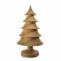 a wooden christmas tree on a white background