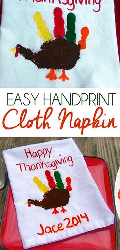 this is an easy thanksgiving napkin craft for kids to make