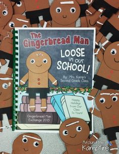 the gingerbread man looses his clothes and looks like he's ready for school